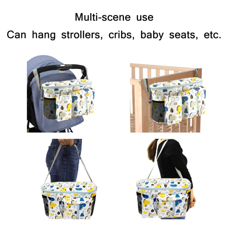 Multifunctional Baby Stroller Storage Bag, White Dinosaur, Yellow Zoo, Green Lamb, White Alpaca, Tibetan Owl, Denglin Deer, Yellow Zoo + Side Pocket, Green Lamb + Side Pocket, White Alpaca + Lateral Pocket, Tibetan Owl + Side Pocket��������������������...