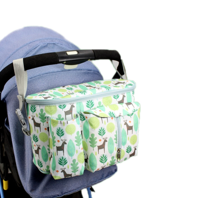 Multifunctional Baby Stroller Storage Bag, White Dinosaur, Yellow Zoo, Green Lamb, White Alpaca, Tibetan Owl, Denglin Deer, Yellow Zoo + Side Pocket, Green Lamb + Side Pocket, White Alpaca + Lateral Pocket, Tibetan Owl + Side Pocket��������������������...