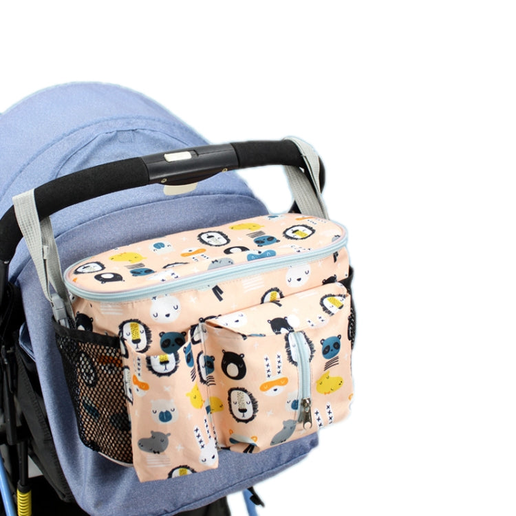Multifunctional Baby Stroller Storage Bag, White Dinosaur, Yellow Zoo, Green Lamb, White Alpaca, Tibetan Owl, Denglin Deer, Yellow Zoo + Side Pocket, Green Lamb + Side Pocket, White Alpaca + Lateral Pocket, Tibetan Owl + Side Pocket��������������������...