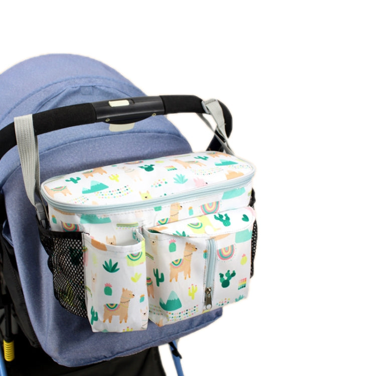 Multifunctional Baby Stroller Storage Bag, White Dinosaur, Yellow Zoo, Green Lamb, White Alpaca, Tibetan Owl, Denglin Deer, Yellow Zoo + Side Pocket, Green Lamb + Side Pocket, White Alpaca + Lateral Pocket, Tibetan Owl + Side Pocket��������������������...