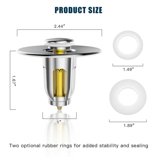 Basin Drain Bounce Core Push-Type Leaking Plug, Push-Type Plug