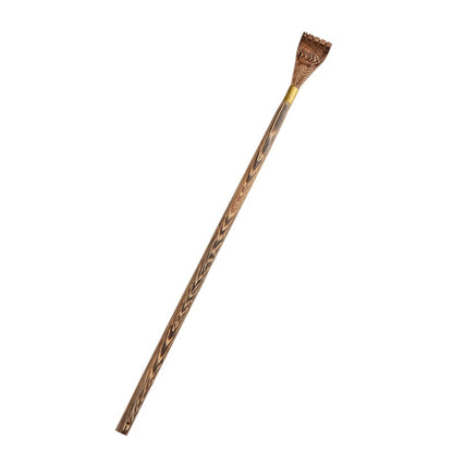 BQR01 Back Scratcher Long Handle Wooden Massage Scratcher, Style:, Round Red, Round Nature Color, Square Red, Square Nature Color, Bamboo Section Red, Bamboo Section Nature Color, Dual-use, Small Hand