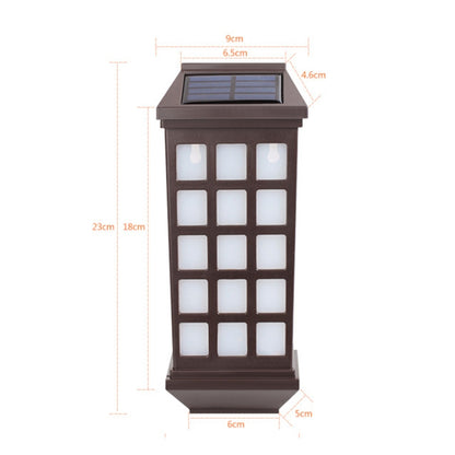 Solar Outdoor Long Panes Fence Wall Light Garden Decoration, Warm Light, White Light