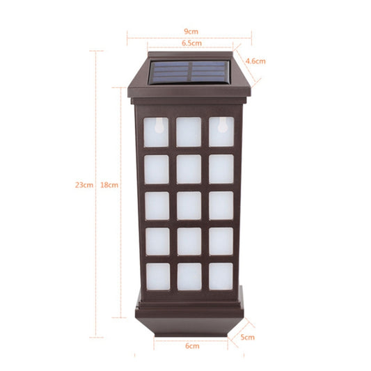 Solar Outdoor Long Panes Fence Wall Light Garden Decoration, Warm Light, White Light