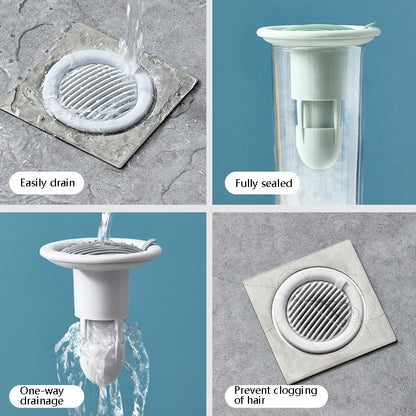 LSWY15 Toilet One-Way Drainage And Odor-Proof Basin Floor Drain, Grey, Pink, Blue, Green