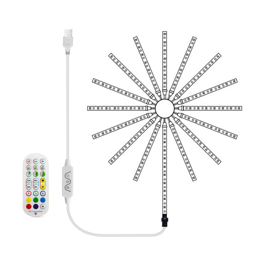 Christmas Fireworks RGB Music Atmosphere Meteor Light, 224 LED