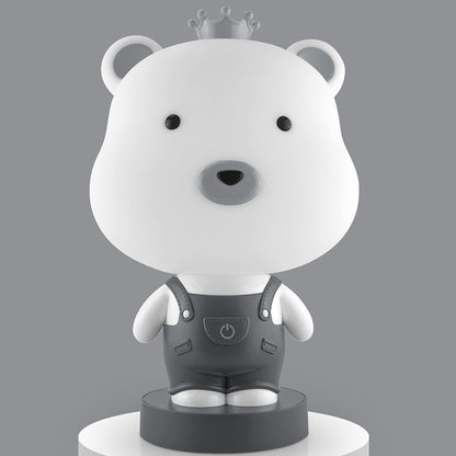 3W Cartoon Crown Pet USB Touch Control Night Light, Rabbit Pink, Rabbit Gray, Rabbit Light Blue, Bear Pink, Bear Gray, Bear Coffee, Cow Pink, Cow Coffee, Cow Green, Tiger Pink, Tiger Coffee, Tiger Green