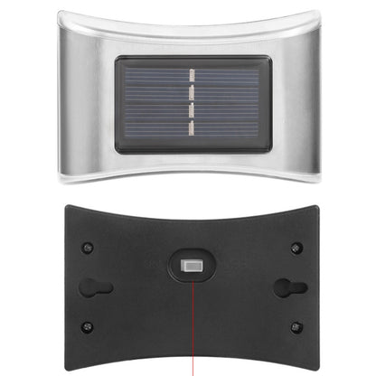 6 LED Solar Outdoor Garden Stainless Steel Wall Lamp, White Light, Warm Light, Color Light