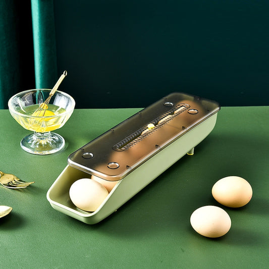 Automatically Fill The Egg Storage Box Refrigerator Fresh-Keeping Box, 1 Layers Green, 1 Layers  Blue, 1 Layers Pink