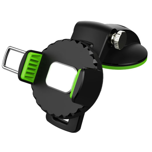 Car Diamond Suction Cup Mobile Phone Holder, Green, Black