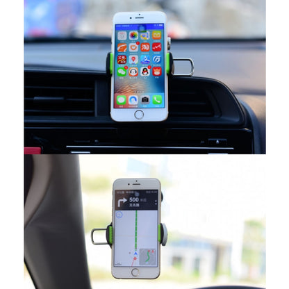 Car Diamond Suction Cup Mobile Phone Holder, Green, Black