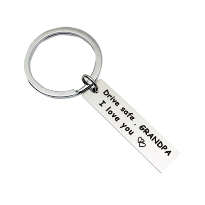 10 PCS C1010 Drive Safe Stainless Steel Tag Keychain, 10x40mm
