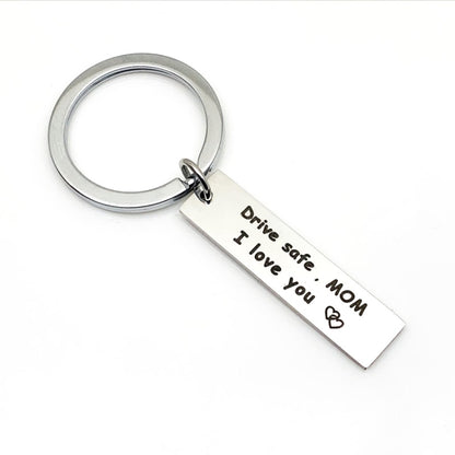 10 PCS C1010 Drive Safe Stainless Steel Tag Keychain, 10x40mm
