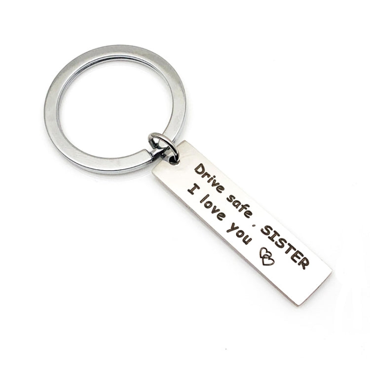 10 PCS C1010 Drive Safe Stainless Steel Tag Keychain, 10x40mm