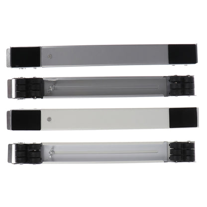 2 PCS Washing Machine Stand Movable Adjustable Refrigerator Base, Washing Machine Stand (Silver), Washing Machine Stand (White)