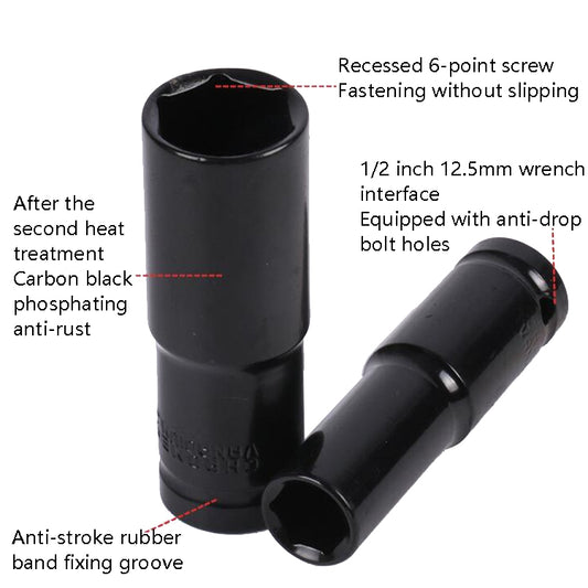 Inside And Outside Hexagon Wrench Auto Repair Wind Cannon Sleeve, 10 In 1 With Curved Rod, 10 In 1 Extension Sleeve, 15 In 1 Extension Sleeve, 20 In 1 Extension Sleeve