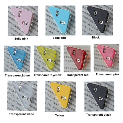 14 PCS Student Test Paper Storage Triangle Book Edge Clip, Transparent White, Transparent Black, Transparent Blue, Transparent Yellow, Transparent Red, Transparent Pink, Solid Pink, Solid Blue, Solid yellow / triplayer, Solid Black