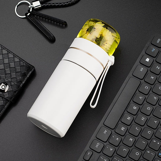 739 316 Stainless Steel Tea Glass Thermos Cup, White, Black, Gold