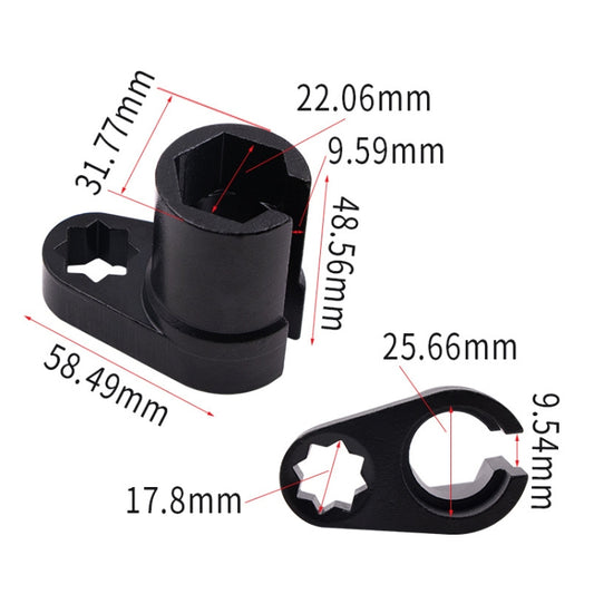22mm Car Oxygen Sensor Sleeve Disassembly Wrench Tool, 1/2 inch Plum Angle Wrench