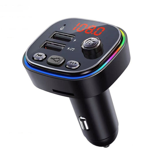 مشغل موسيقى MP3 بمنفذ USB وبلوتوث للسيارة مع أضواء ملونة، C20، C21