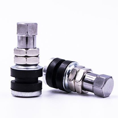 20 PCS Motorcycle Tubeless Tire Valve Stainless Steel Straight Mouth, TR161