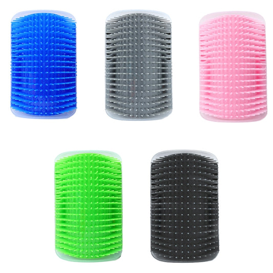 Pet Cat Corner Rub Hair Massage Brush, Blue, Grey, Pink, Green, Black