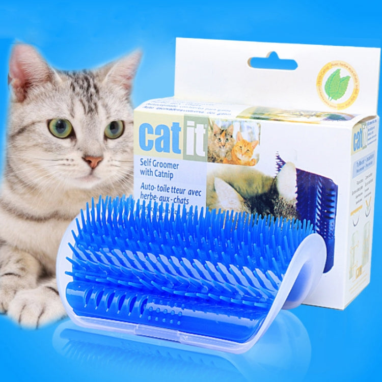 Pet Cat Corner Rub Hair Massage Brush, Blue, Grey, Pink, Green, Black