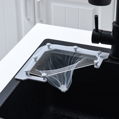 VIB-888 Kitchen Sink Triangle Hanging Net Drain Rack, Blue, Gray, White, Dark Green