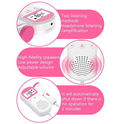 Pregnant Women Home Fetal Heart Rate Monitor, U3-02(Pink)