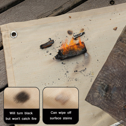Outdoor Camping Fiberglass Heat Insulation Pad Fireproof Cloth, Size: