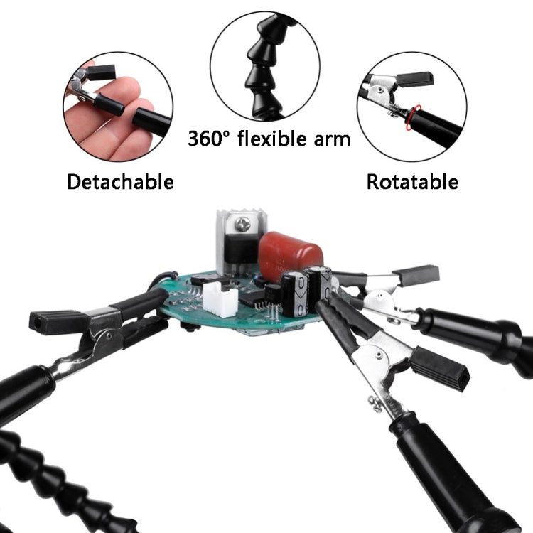 Y4BK-XS Universal Arm Clip-On Base Four-Claw Soldering Station, Y4BK-XS(Blue), Y4BK-XS(Black)