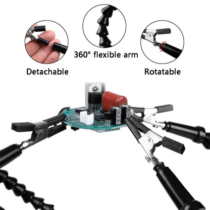 Y4BK-XS Universal Arm Clip-On Base Four-Claw Soldering Station, Y4BK-XS(Blue), Y4BK-XS(Black)