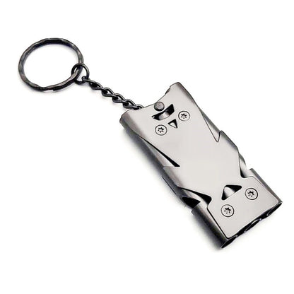 Outdoor High Decibel Stainless Steel Three-Tube Survival Rescue Whistle