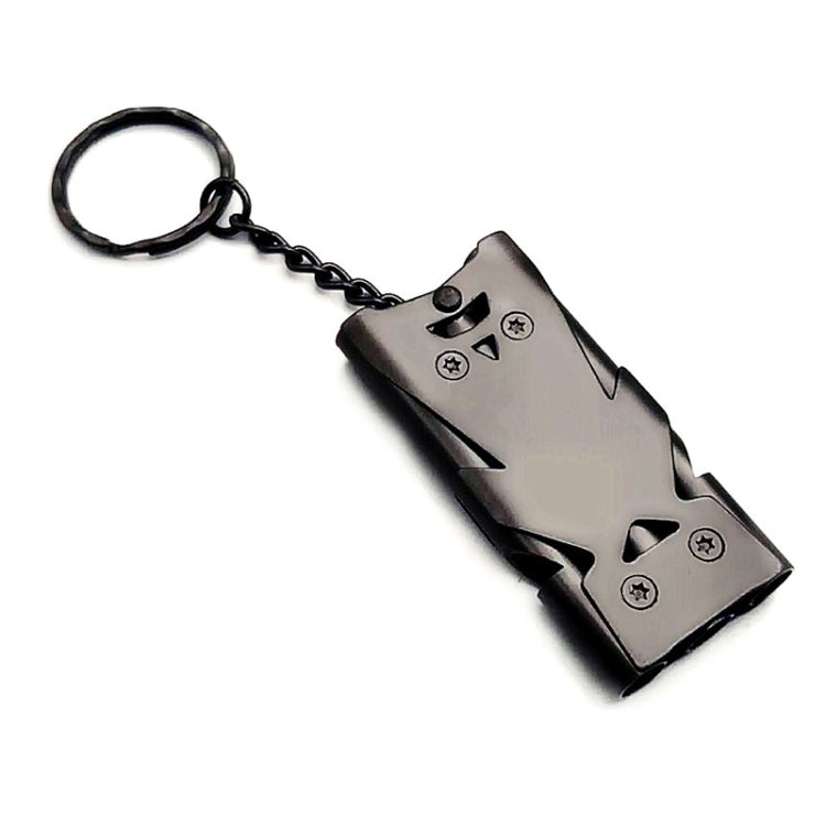 Outdoor High Decibel Stainless Steel Three-Tube Survival Rescue Whistle