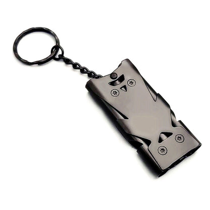 Outdoor High Decibel Stainless Steel Three-Tube Survival Rescue Whistle