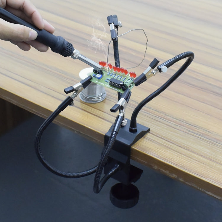 Four-Claw PCB Digital Repair Welding Station, SN4B-BK9 Black, SN4B-SY2 Silver, SN4B Black Tube Silver Clip