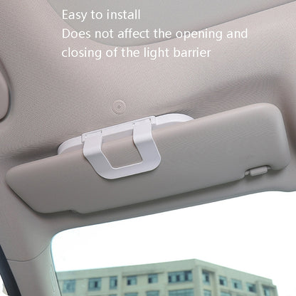 Car Sun Visor Makeup Mirror With LED Light, White, Pink