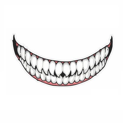 J06 Motorcycle Helmet Sticker, Small Teeth, Large Teeth, Small Tongue, Large Tongue