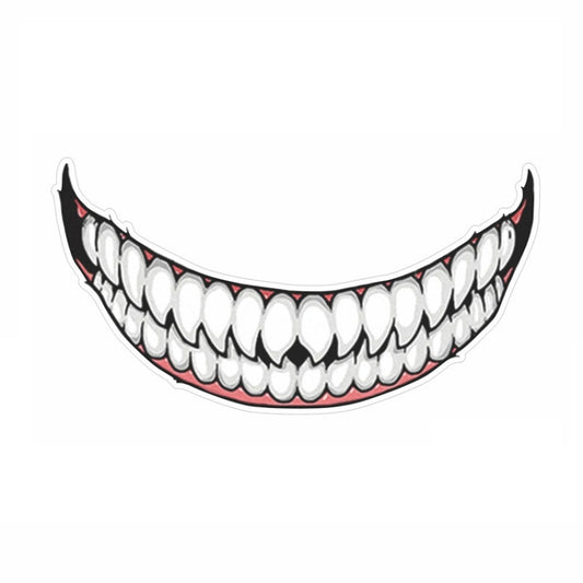 J06 Motorcycle Helmet Sticker, Small Teeth, Large Teeth, Small Tongue, Large Tongue