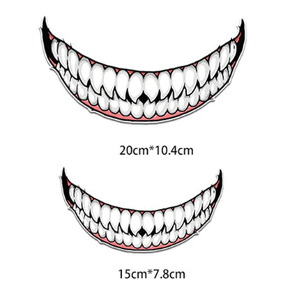 J06 Motorcycle Helmet Sticker, Small Teeth, Large Teeth, Small Tongue, Large Tongue
