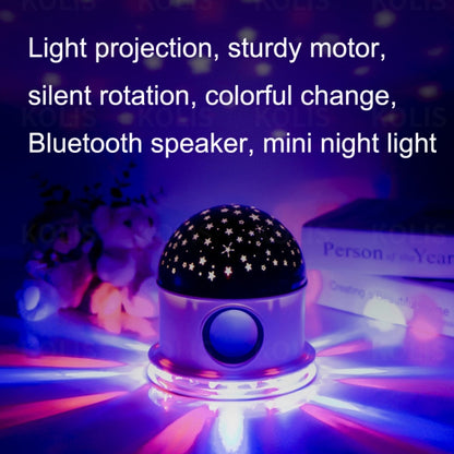Bluetooth Music Starry Sky LED Projection Lamp, Spec:, Remote Control-EU Plug