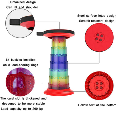 Outdoor Portable Lotus Heightened Folding Telescopic Stool
