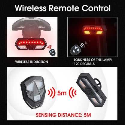 WEST BIKING Bicycle Remote Control Tail Light With Horn Tone
