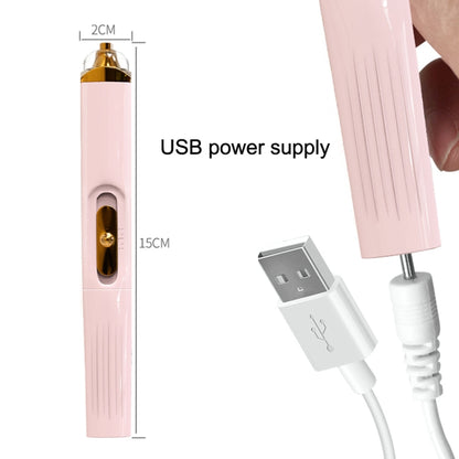 BZX5 5 In 1 USB Nail Polisher Peeling Manicure, Silver White, Rose Pink