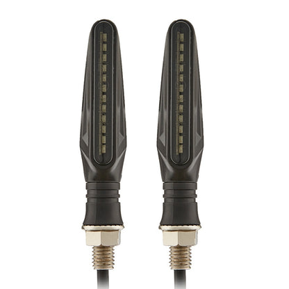 2pcs MK-109 Motorcycle Flow Steering Lamp LED Signal Light, MK-109(Black ), MK-109(Yellow )