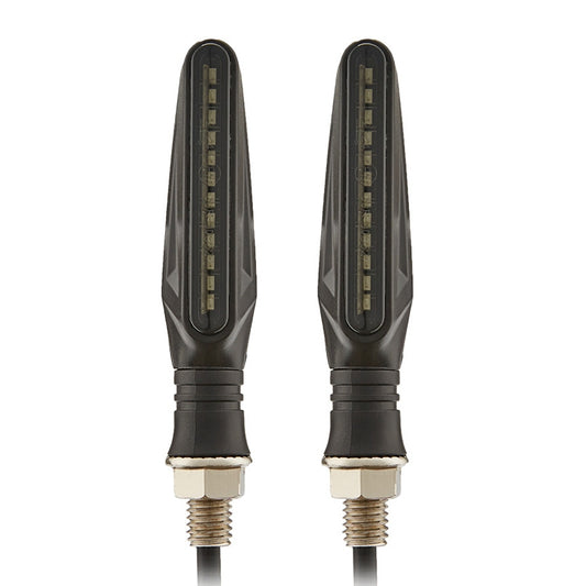 2pcs MK-109 Motorcycle Flow Steering Lamp LED Signal Light, MK-109(Black ), MK-109(Yellow )