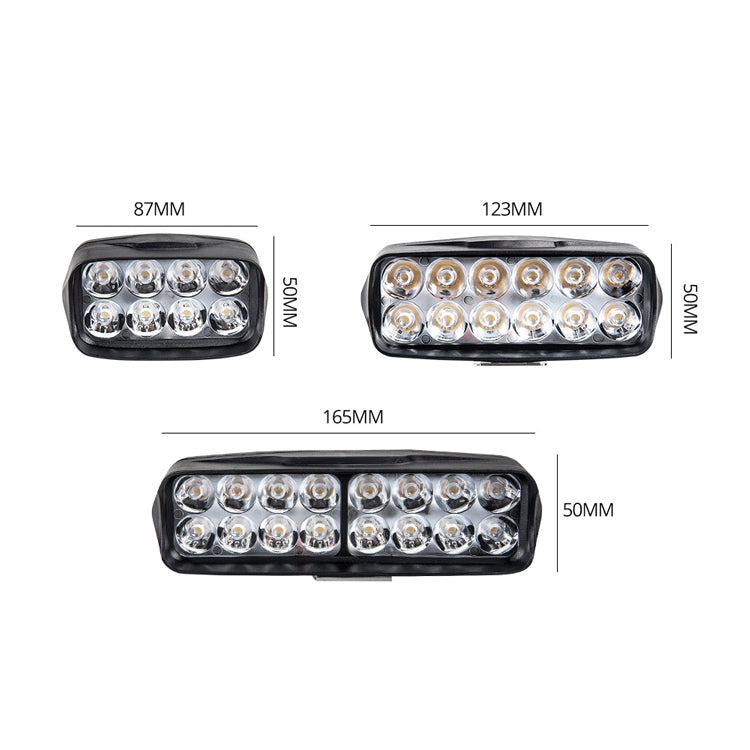 2 PCS MK-265 Motorcycle Character Shooting Light Auxiliary Day Running Light, Style:, 8 LEDs, 12 LEDs, 16 LEDs