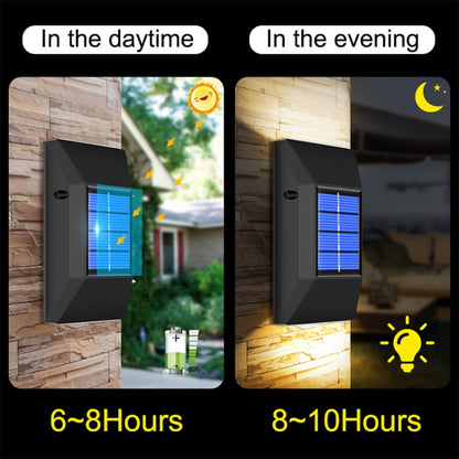 Outdoor Decorative Waterproof Solar Wall Light, Spec:, 6 LEDs White Light, 6 LEDs Warm Light