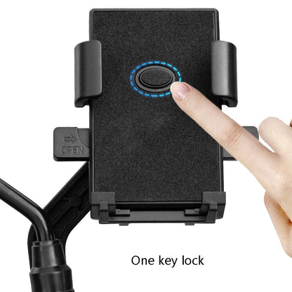 Y02 Electric Bike Mobile Phone Bracket, Style:, Rearview Mirror Installation, Handlebar Installation