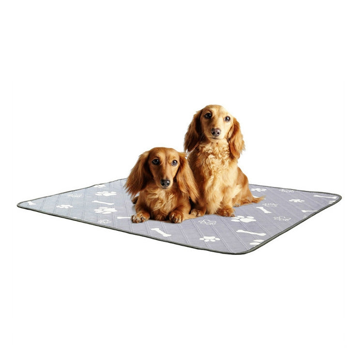 OBL0014 Can Water Wash Dog Urine Pad, Size:, S (Gray), M (Gray), L (Gray), S (Green), M (Green), L (Green), S (Bone Pattern), M (Bone Pattern), L (Bone Pattern), S (Brown), M (Brown), L (Brown), S (Deep Gray), M (Deep Gray), L (Deep Gray)